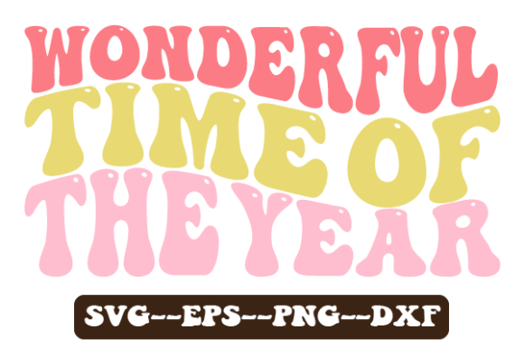 Wonderful Time of the Year Wavy Svg